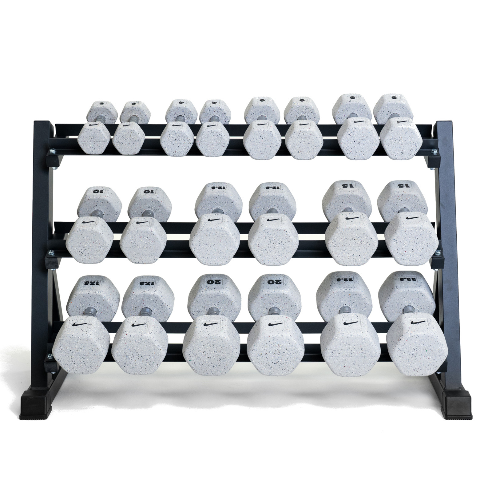 Supporto Per Manubri Triangolare A 3 Livelli, In PP Resistente, Per Palestra Domestica, Organizzatore Pesi - 2
